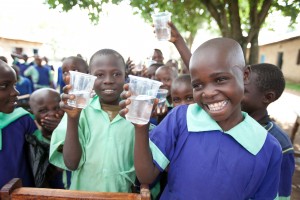 Enjoying water cleaned by LifeStraw for healthier life!