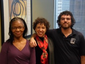 Crystal, Me, & Russel in our "studio" in the Frost Bank Tower