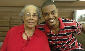Innovator, Howard Liles, inventor of StandUp Walker, as an engineering student, with his grandmother!